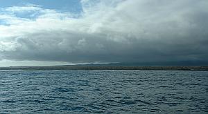 Crinkly open-ocean water, south of Santa Cruz.